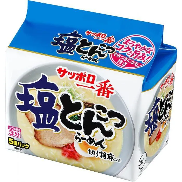 SANYO SHOKUHIN / INSTANT NOODLE (SAPPORO ICHIBAN SALT TONKOTSU RAMEN) 485g