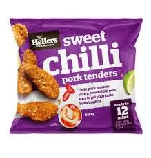 HELLERS SWEET CHILLI PORK TENDERS 600GM