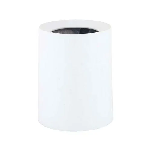 Barelli 6L Matte White Round Plastic Bathroom Bins