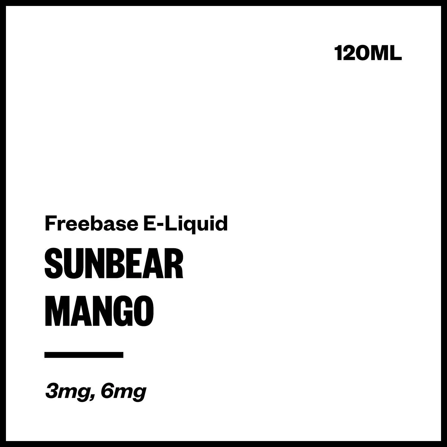 SunBear - Mango (Freebase E-Liquid 120ml)