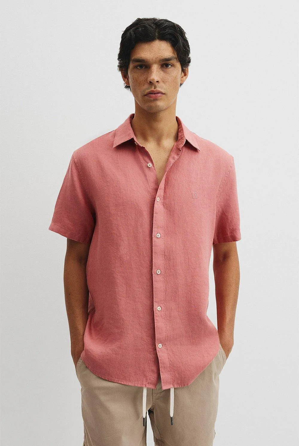 Organically Grown Linen Regular Fit Short Sleeve Shirt
