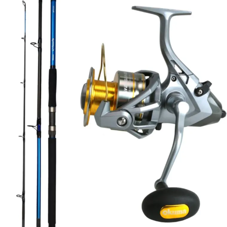 Okuma Avenger 8000 Baitfeeder & Sensortip 12' 3-6oz 3 Piece Spinning Combo