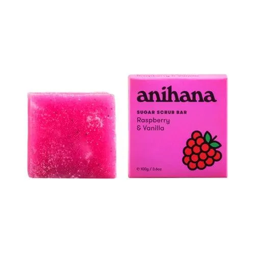 anihana Sugar Scrub Bar Raspberry & Vanilla 100g