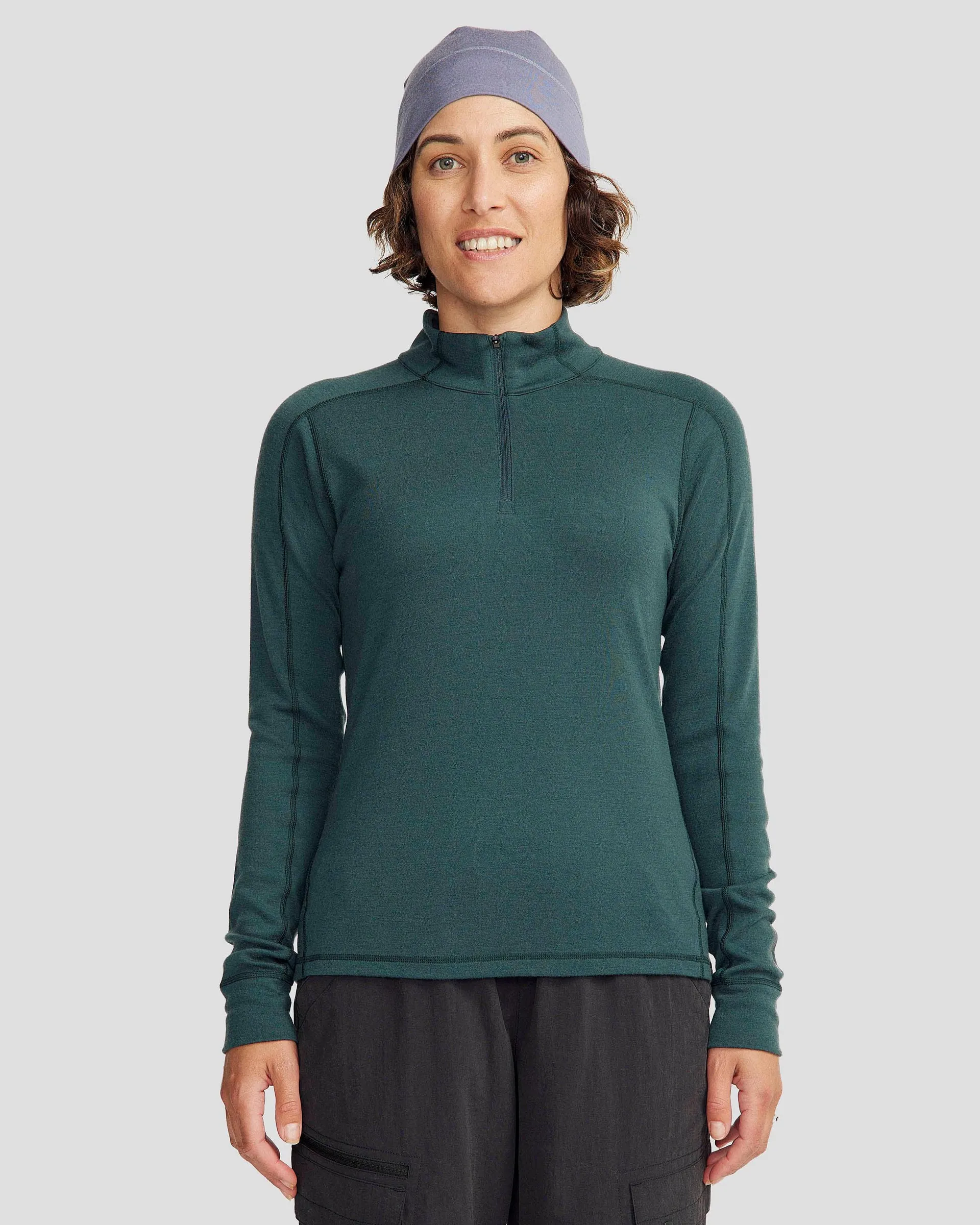 Women's K-Merino 250 Quarter Zip Top - Deep Forest