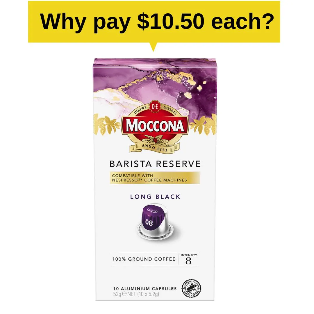 Moccona Barista Reserve Long Black 10 Pack
