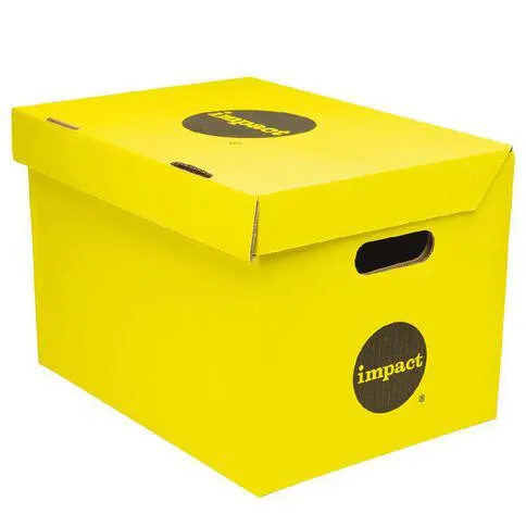 Impact Archive Storage Box Yellow Mid