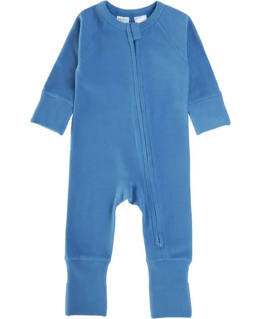 Babies' Long Sleeve Sueded Romper