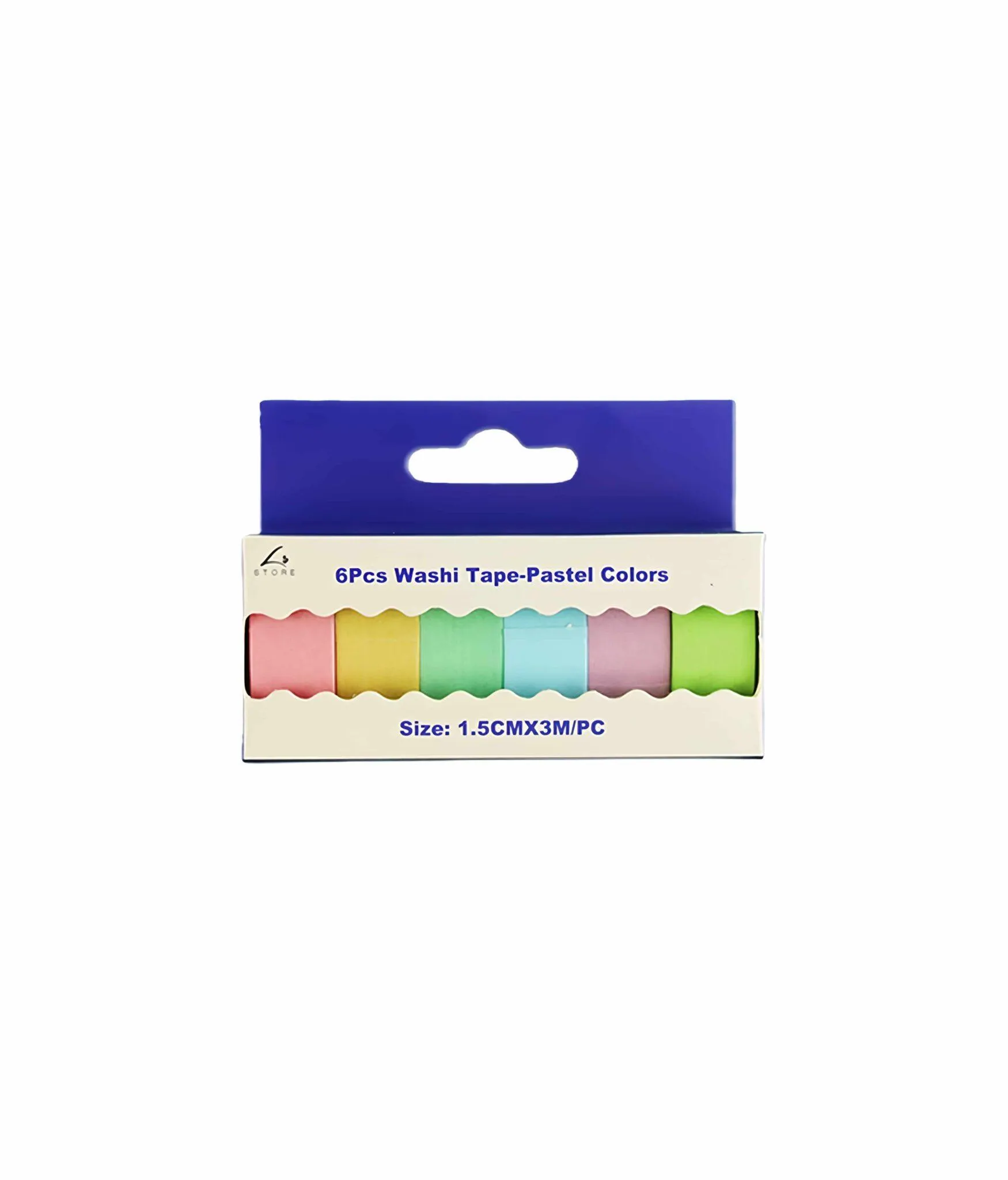 Pastel Colors Washi Tape 6pk