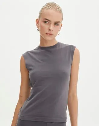 High Crew Neck Tank Top