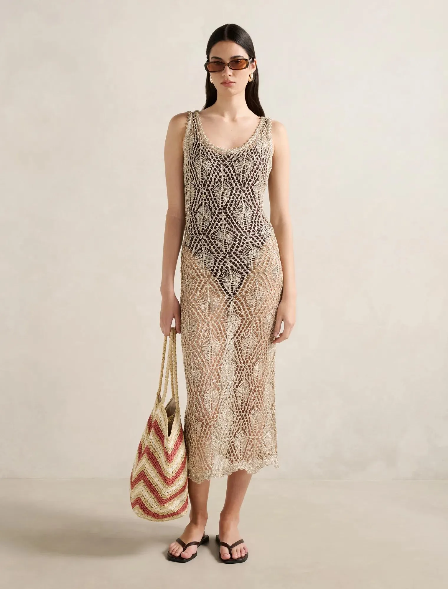 Sienna Sequin Crochet Cover Up