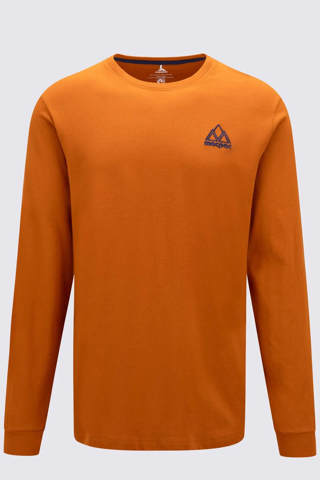Macpac Men's Vintage Embroidered Fairtrade Organic Cotton Long Sleeve T-Shirt