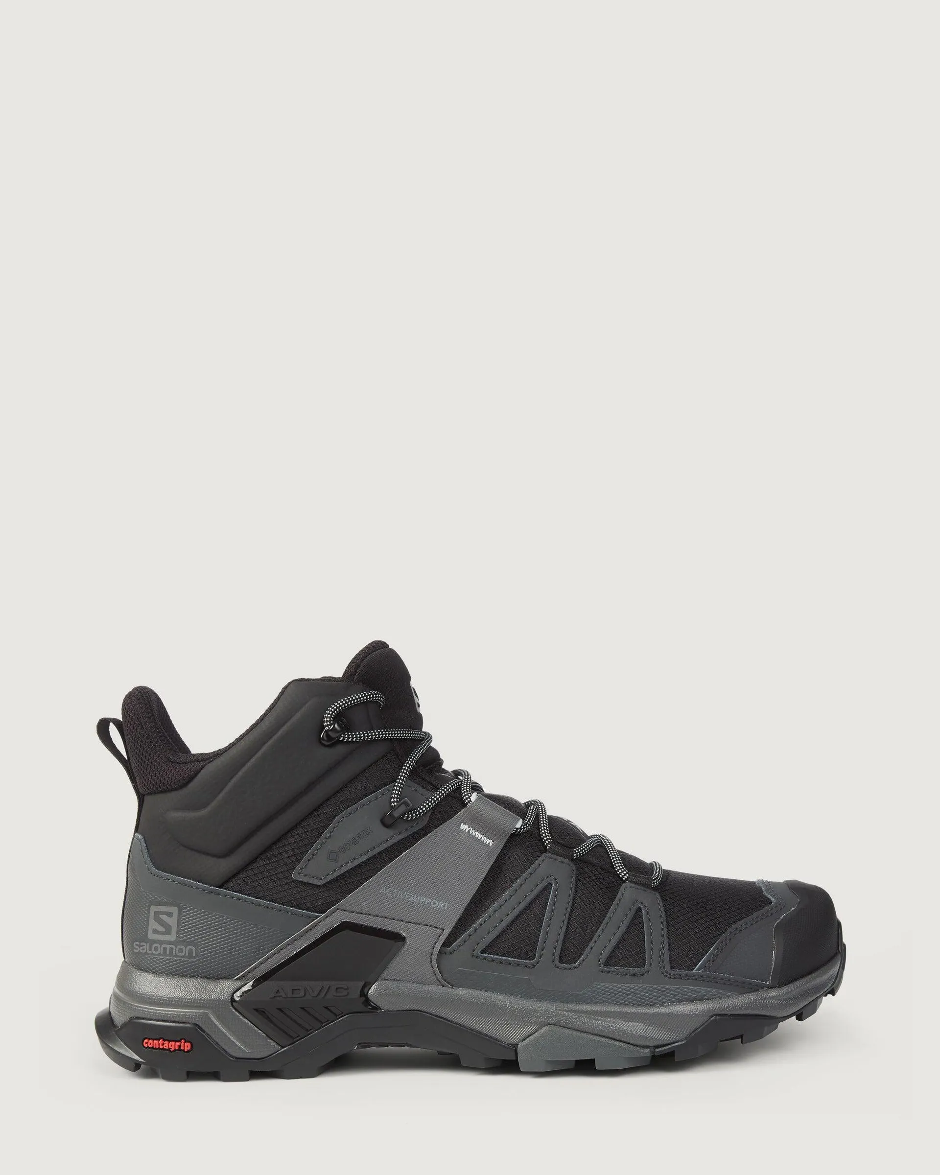 Men's Salomon X Ultra 4 GORE-TEX Mid Hiking Boots - Black/Magnet/Pearl Blue