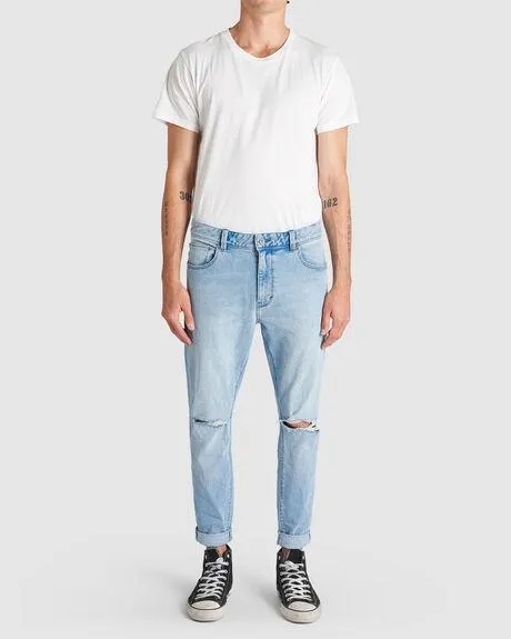 A DROPPED SLIM JEAN TRIPPED RI