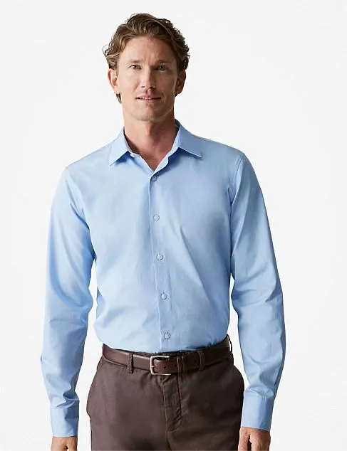 Tailored Fit Italian Cotton Poplin Shirt