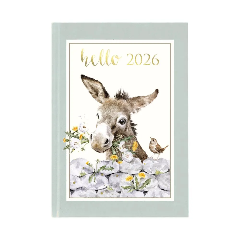 2026 Wrendale Week-to-View Donkey Flexi Diary