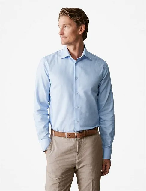 Tailored Fit Cotton Textured Shirt