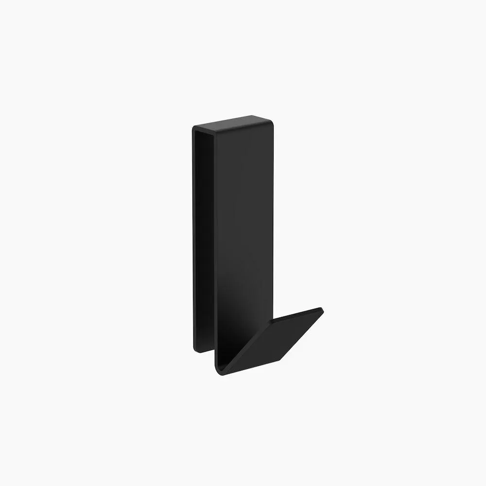 Square Shower Screen Hook Matte Black CL60029.B