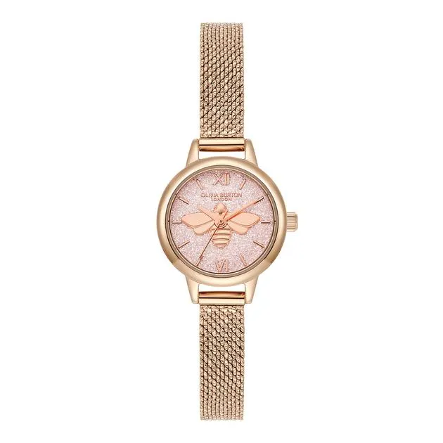 Olivia Burton Mini Lucky Bee Ladies Rose Watch OB24000229
