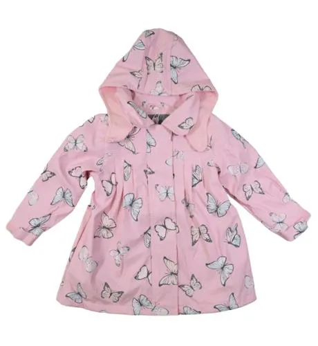 Korango Butterfly Colour Change Lined Raincoat - Fairytale Pink