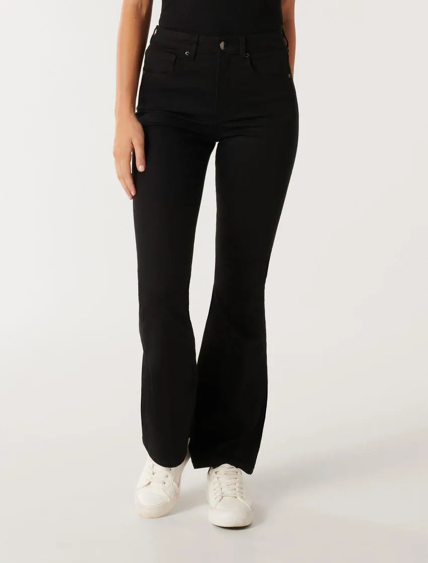 Farrah High-Rise Skinny Flare Jeans