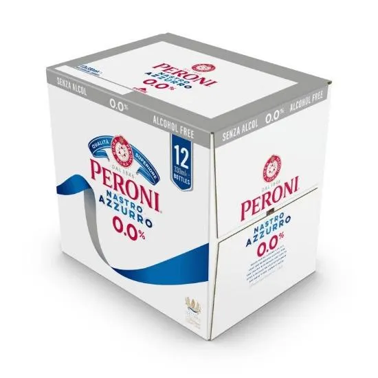 Peroni Nastro Azzurro 0.0% Bottles 12x330ml