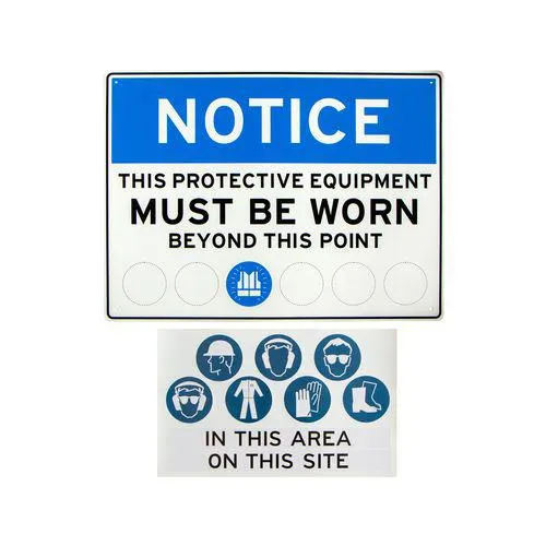 Brutus PPE Must be Worn Plastic Sign 600x450mm