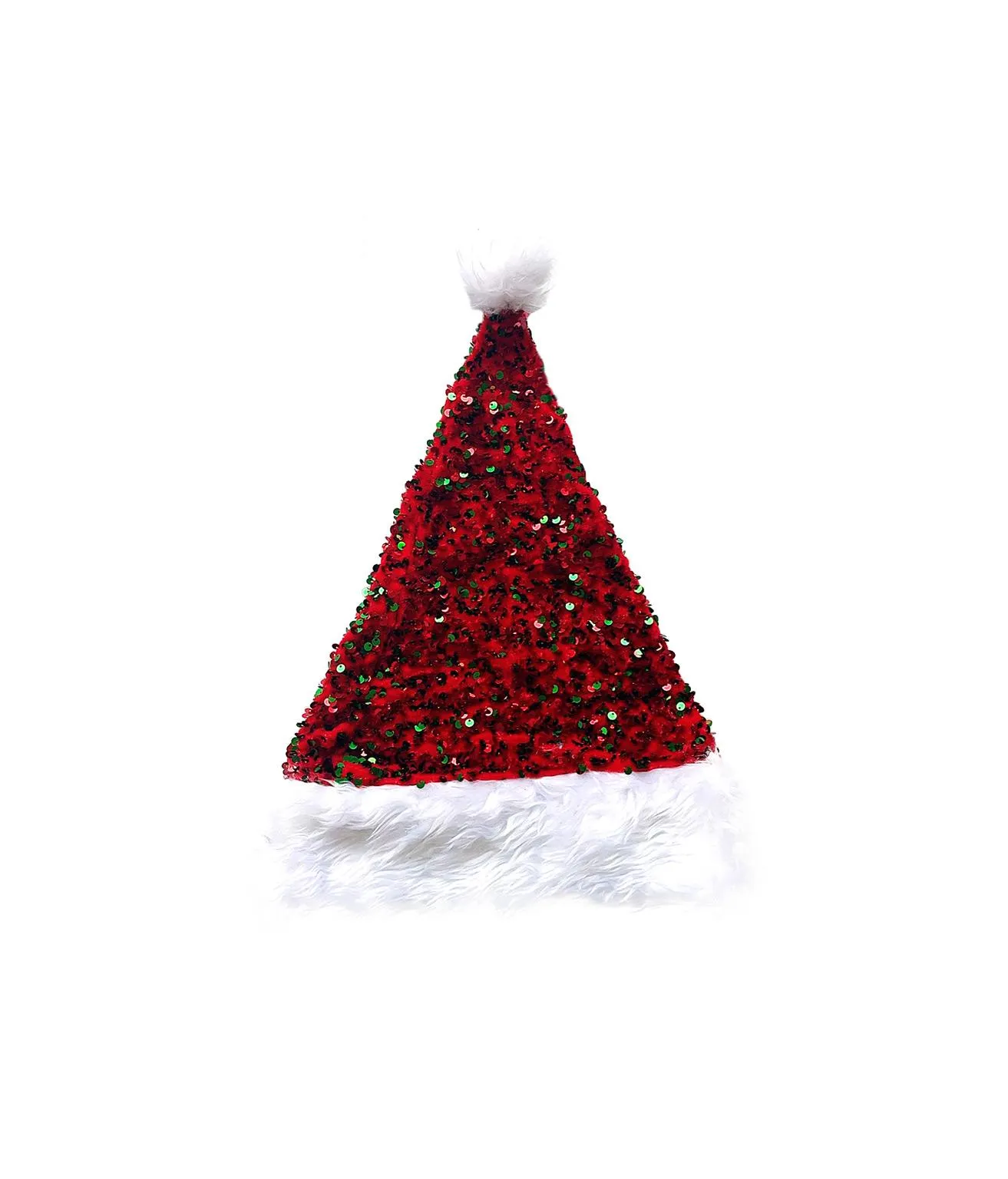 Red Sequin Design Christmas Hat