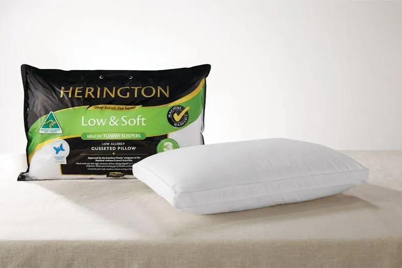 Low and Soft Gusseted Pillow by Herington