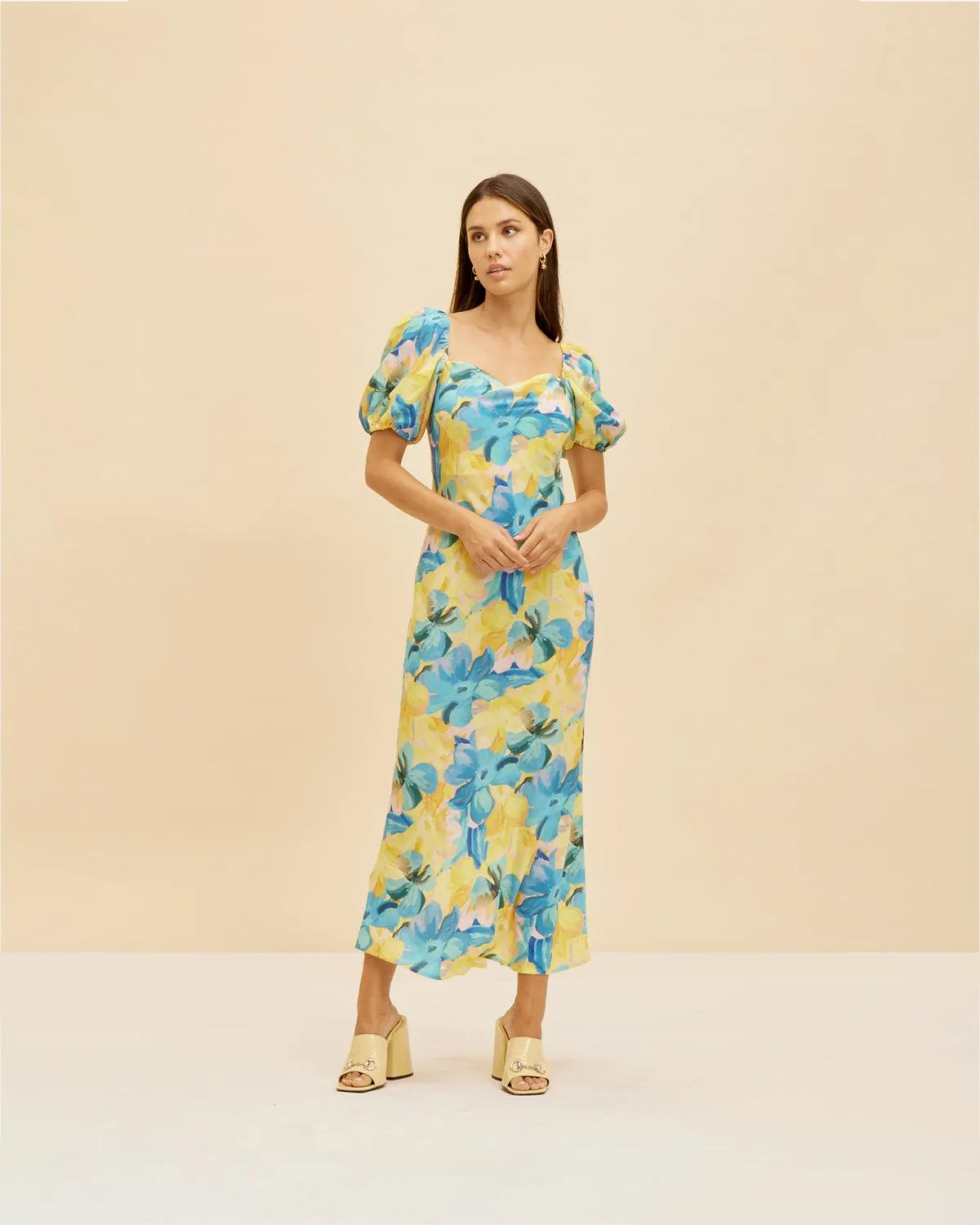 Miami silk midi dress