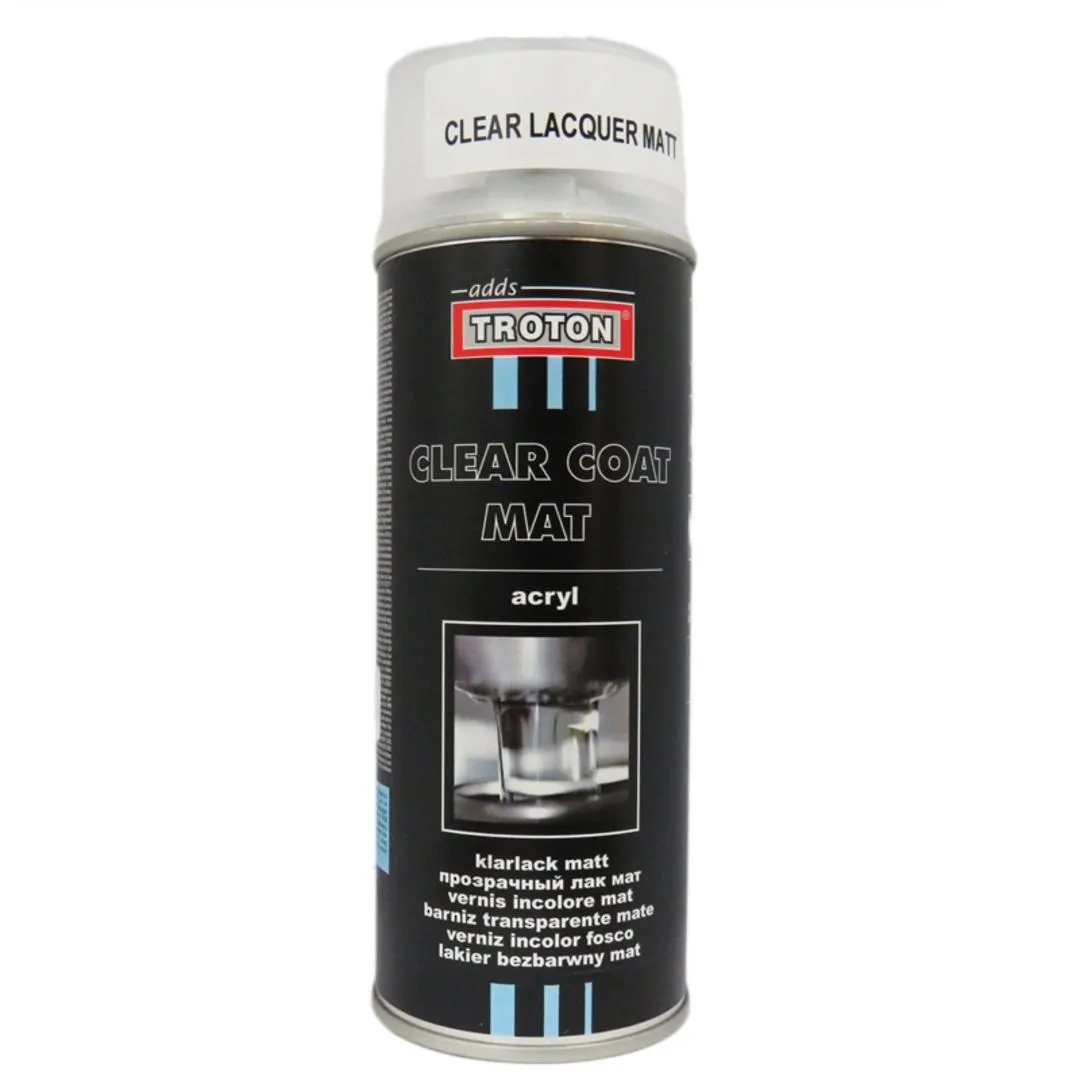 Troton Clear Coat 1K Acrylic Paint Spray Matt 400 ml