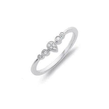 9ct White Gold, Diamond Band