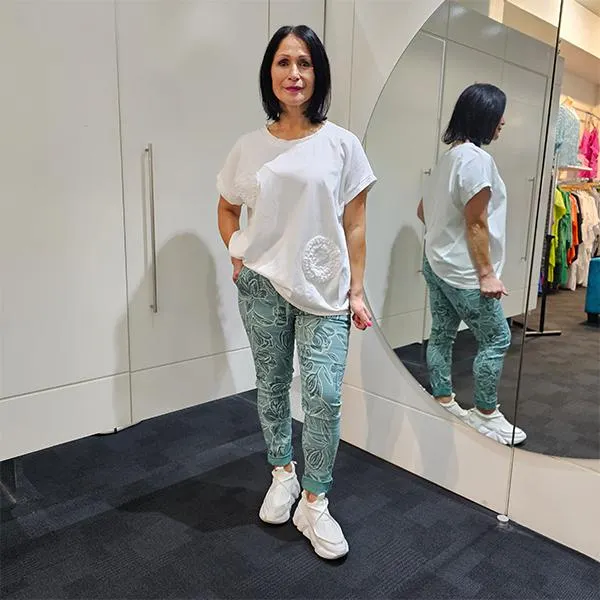 Floral Magic Pants Peacock