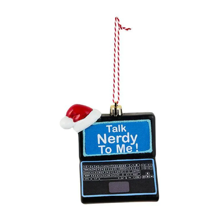 Wonderland Fun Festive Laptop 9.5cm Christmas Tree Decoration
