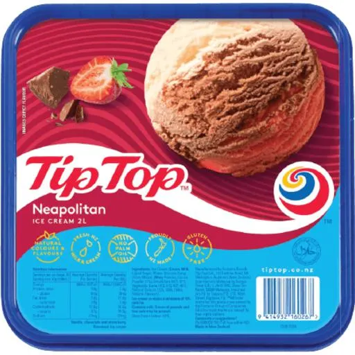 Tip Top Ice Cream Neapolitan 2L