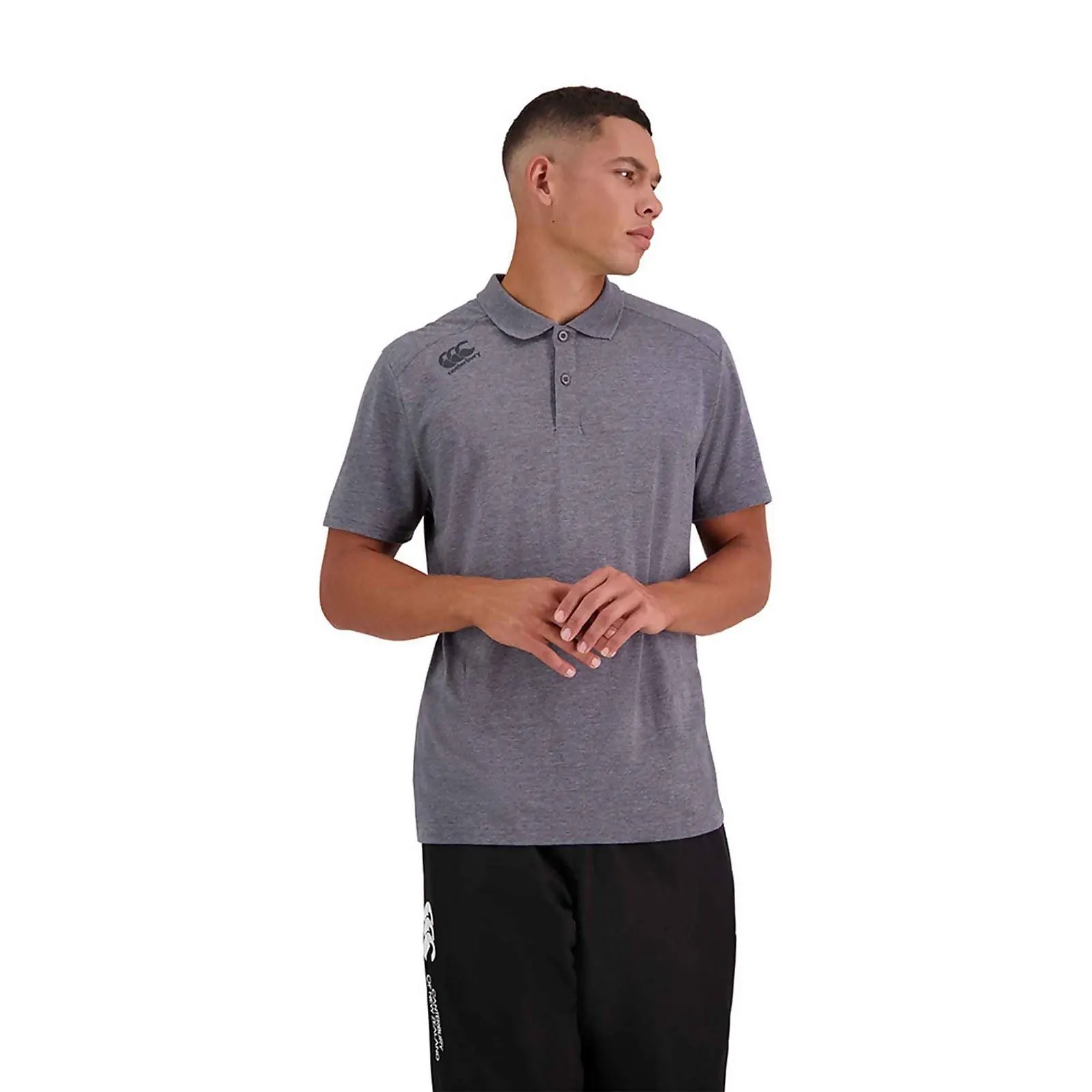 Mens Vapodri Short Sleeve Tempo Polo in Grey