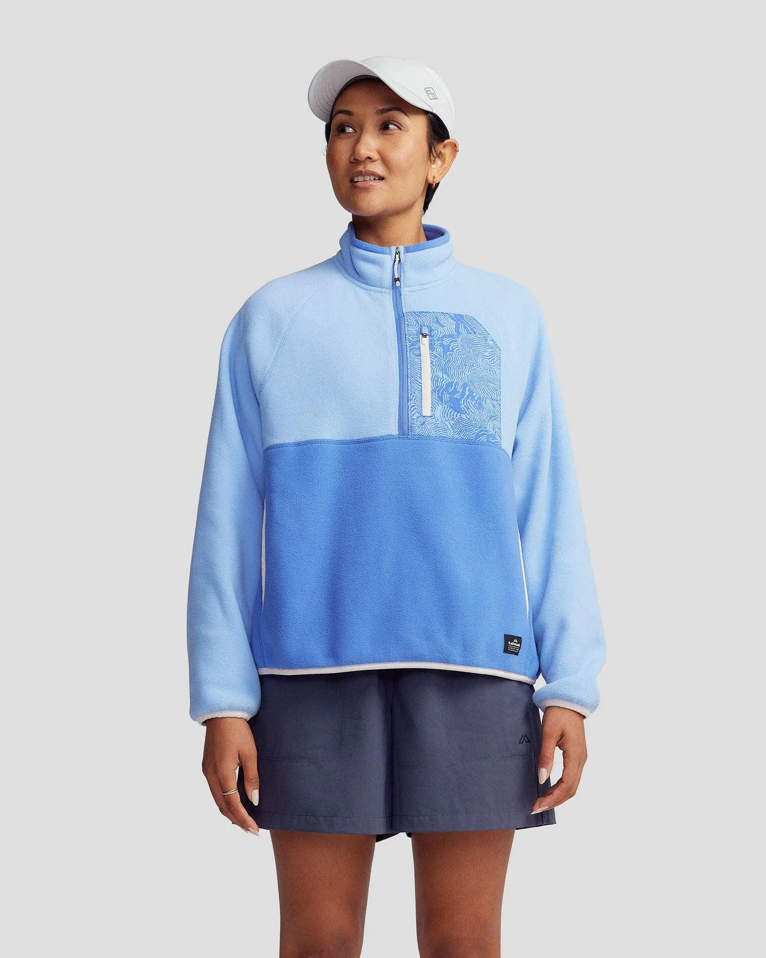 Women’s Trailhead Fleece Lightweight Pullover - Peri/Dark Peri