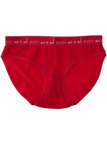 Women's Wideband Bikini Briefs in Haute Red