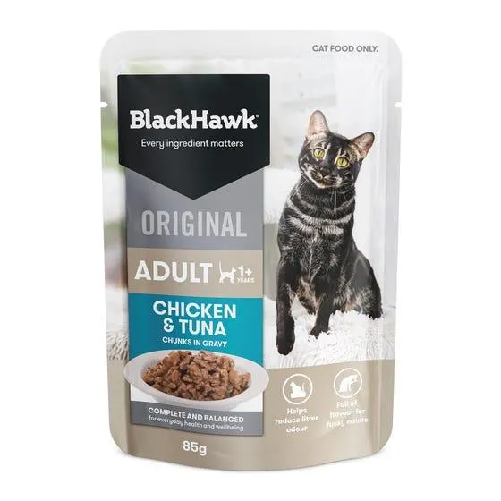 Black Hawk Original Cat Chick/tuna/gravy 85g