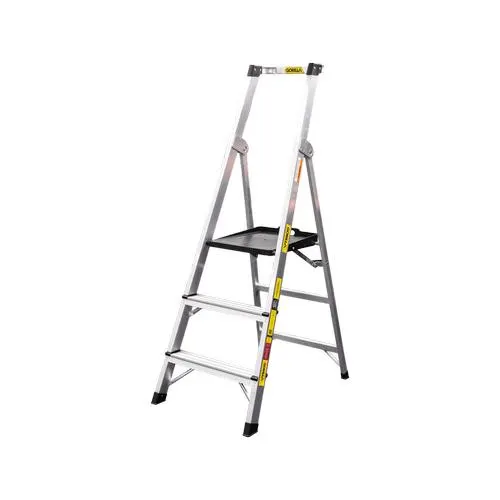 Gorilla 150kg 3 Step Silverback Platform Ladder