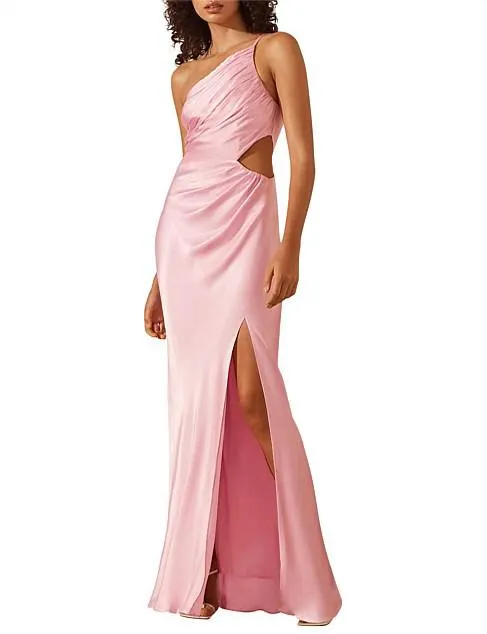 La Lune Asymmetrical Gathered Maxi Dress