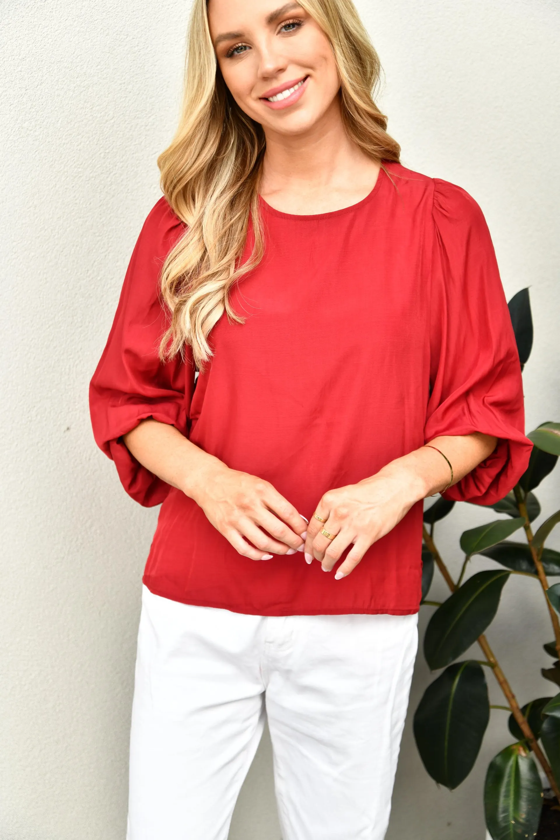 New U Collection Carmen Top Red