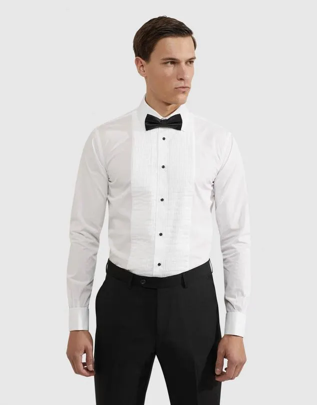 Dinner Shirt With Front Pleats