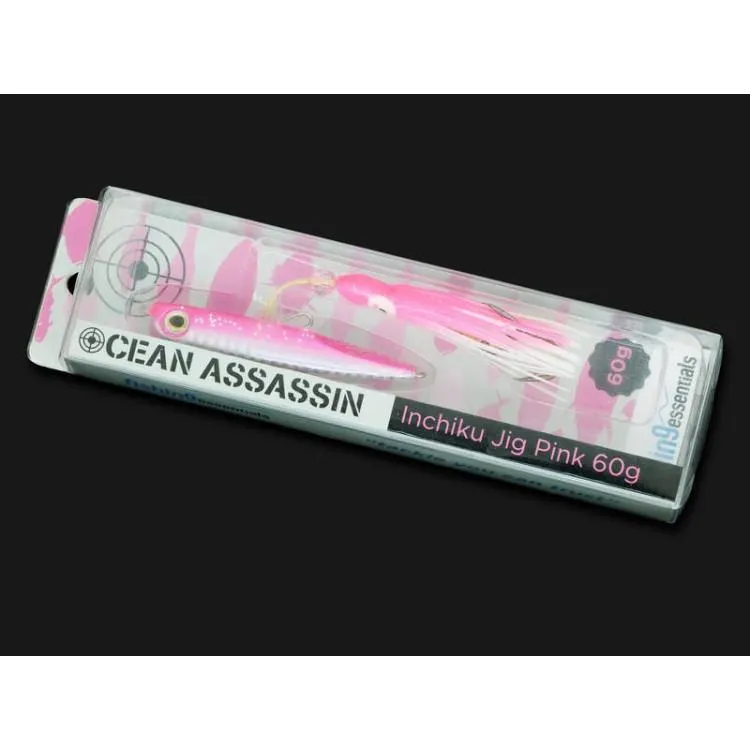 60g Inchiku Jig - 2 Hook Fishing Lure - Pink - Ocean Assassin