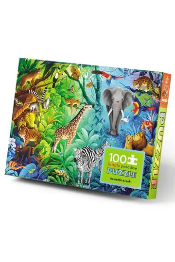 Crocodile Creek 100 Piece Holographic Puzzle Jungle Paradise