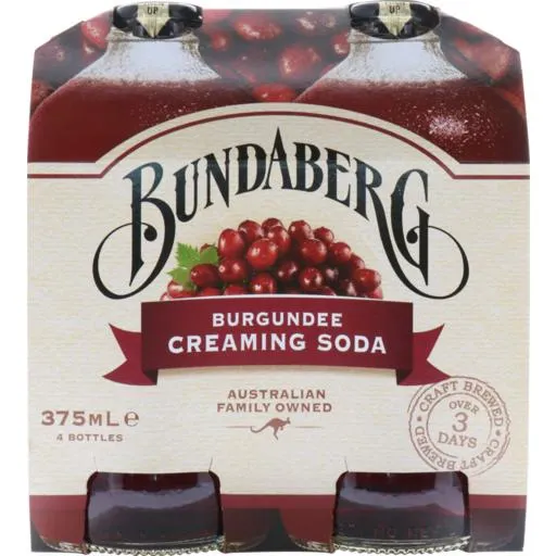 Bundaberg Soft Drink Creaming Soda 4 Pack