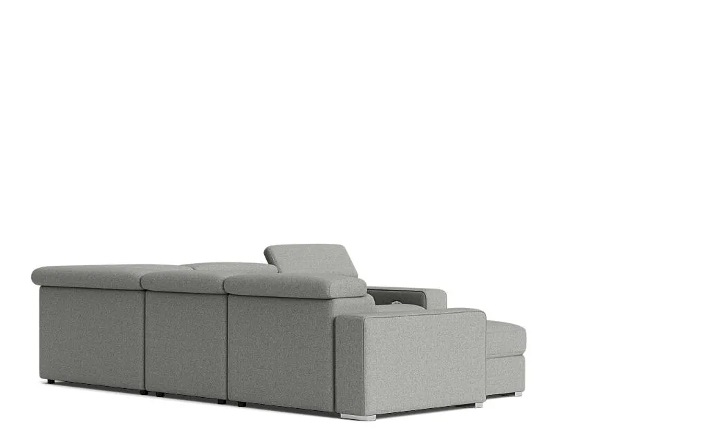 Tazio corner modular electric recliner + adjustable headrests + chaise