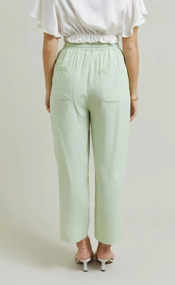 Drawcord Cropped Pants