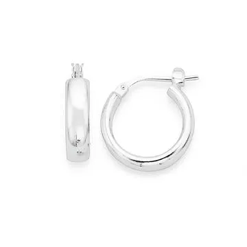 12mm Hoop Earrings in Sterling Silver