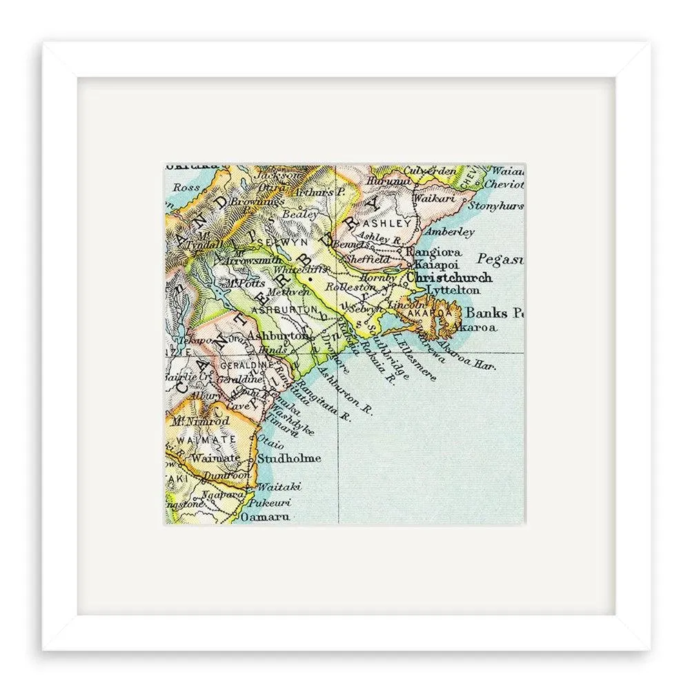 Canterbury Vintage Map Print - Second