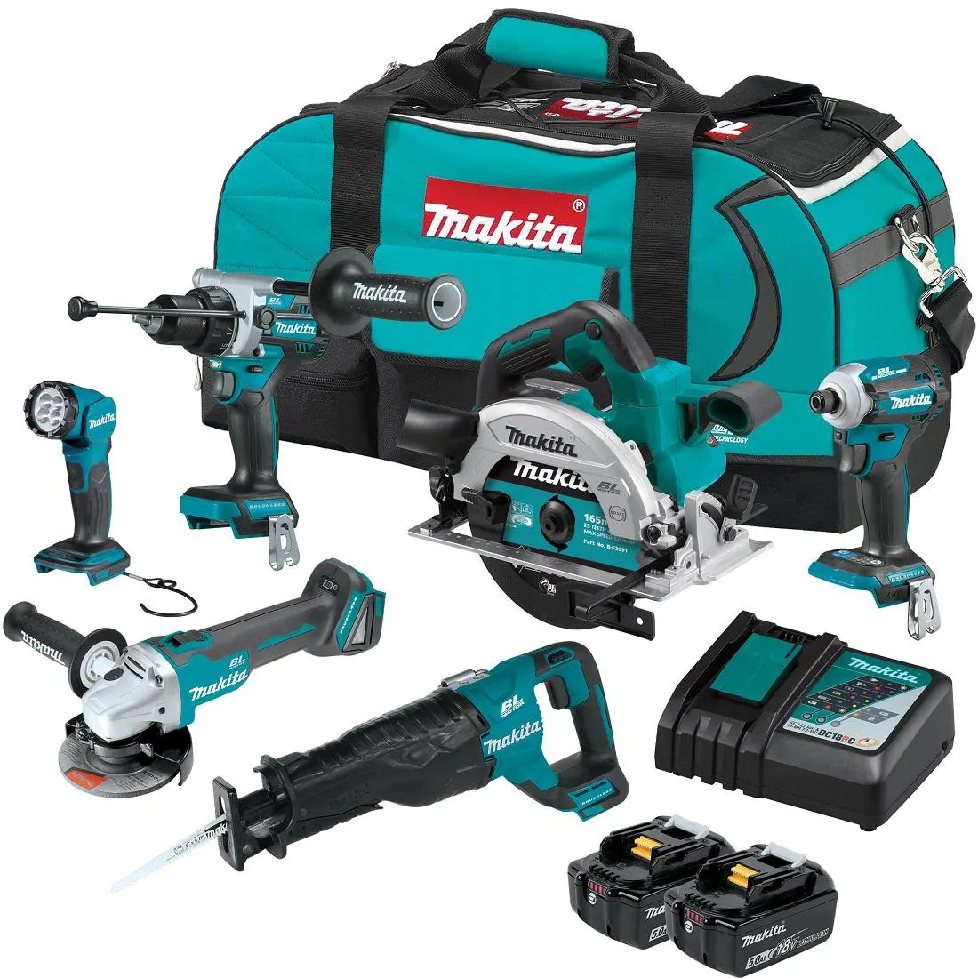 6 Piece Combo Kit 18V LXT Brushless DLX6111TX1